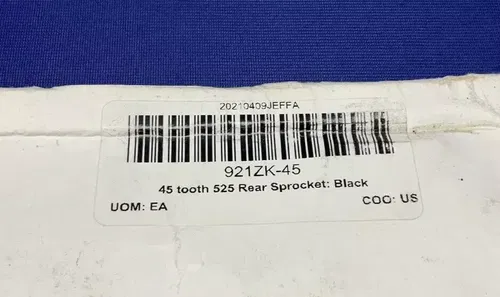 Vortex Racing Rear Sprocket (Black) 525-45T 921ZK-45
