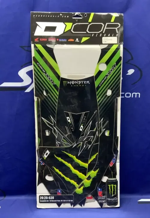 D'COR Visuals Monster Kawasaki Complete Graphic Kit KX250F 2017-2020 20-20-639