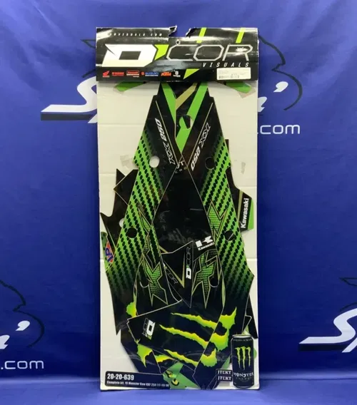 D'COR Visuals Monster Kawasaki Complete Graphic Kit KX250F 2017-2020 20-20-639
