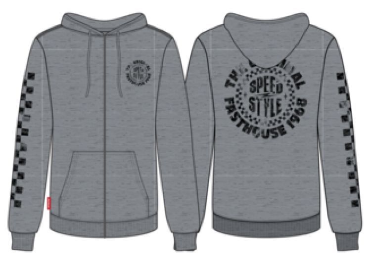 FastHouse ORIGIN ZIP-UP GRAY 2XL