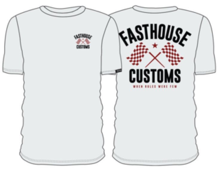 FastHouse 68 TRICK TEE WHITE RED MED