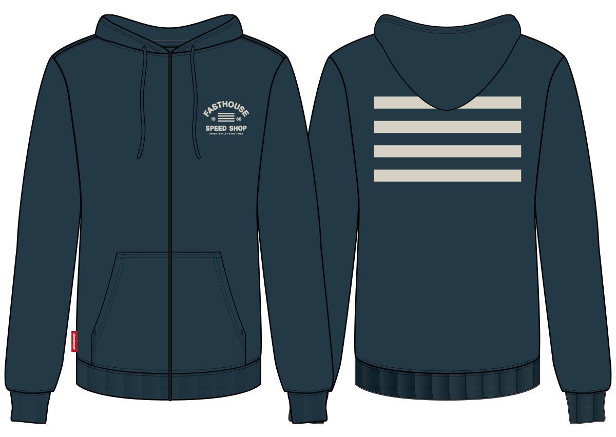 FastHouse COBALT HOODZIPUP VNTG BLU MD