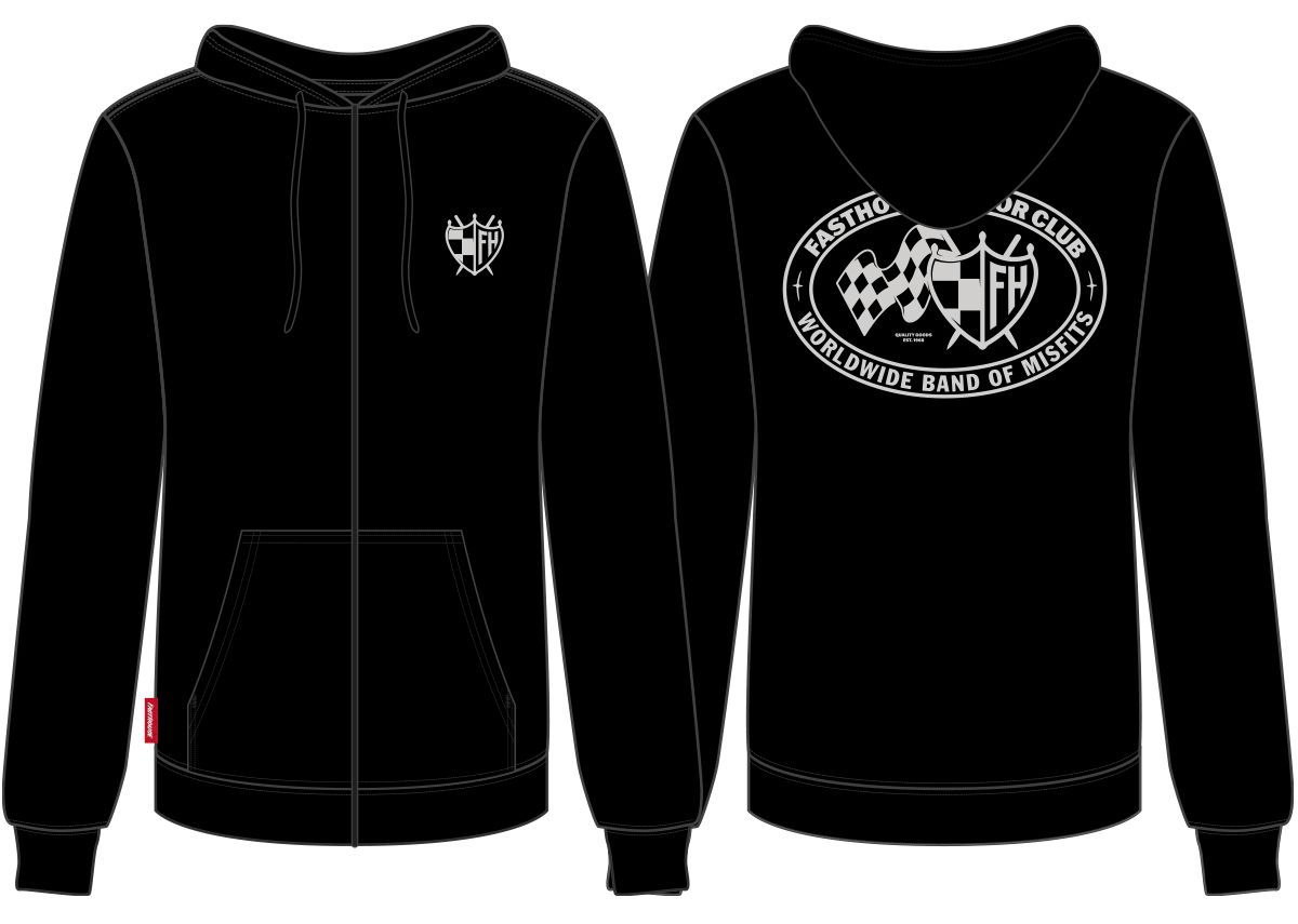 FastHouse MOD HOOD ZIPUP FLEECE BLK 2X