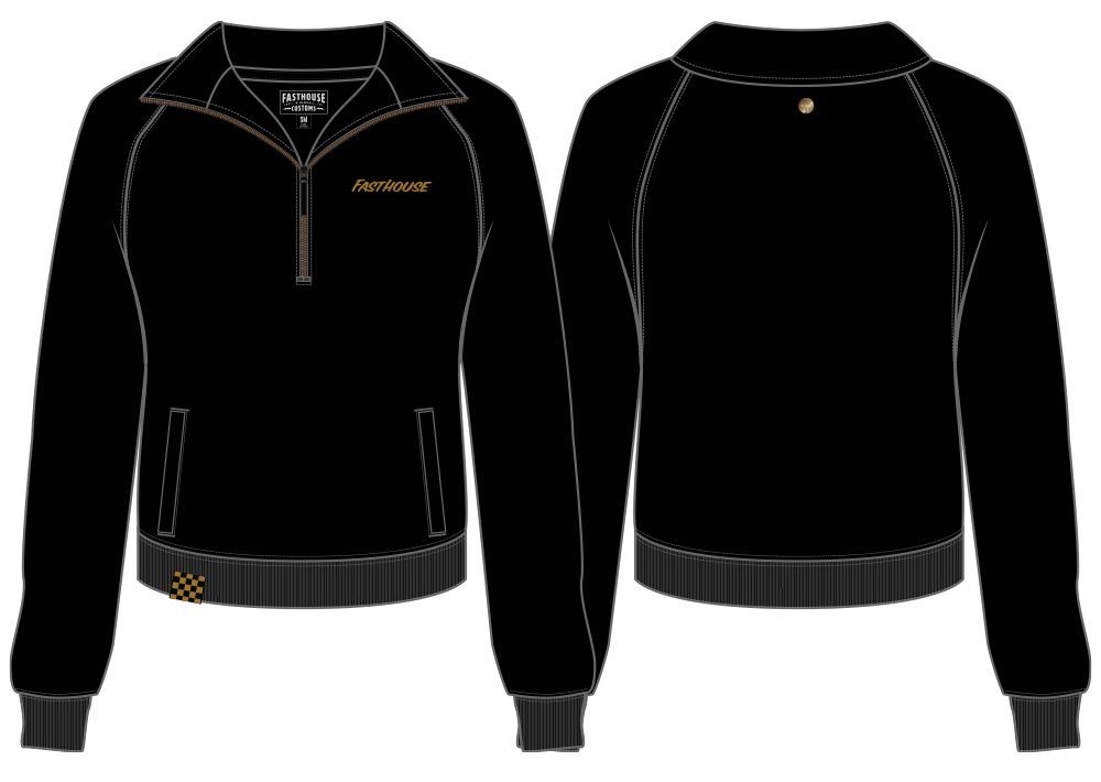 FastHouse WM ESTRLL 1/2 ZP FLCE BLK XL