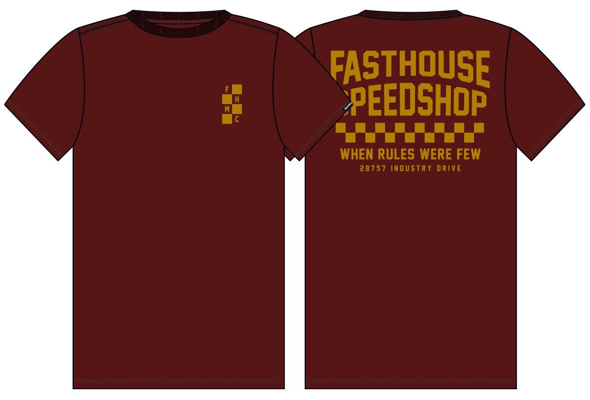 FastHouse YTH SS CHALET TEE MAROON XL