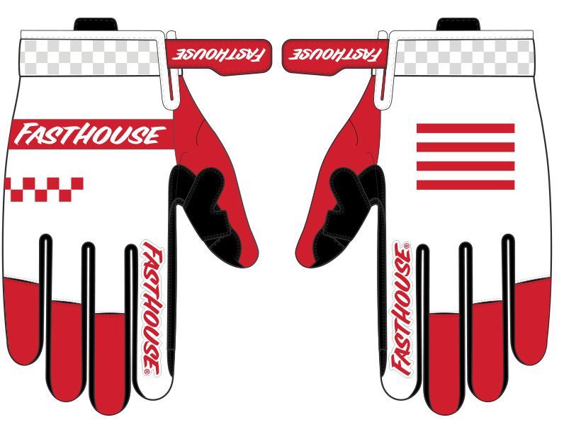 FastHouse SPEEDSTYL MOD GLOVE RD/WT SM