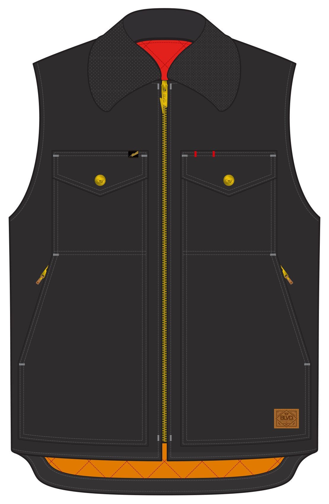 CORTECH CONVERT JKT VEST BLK MED