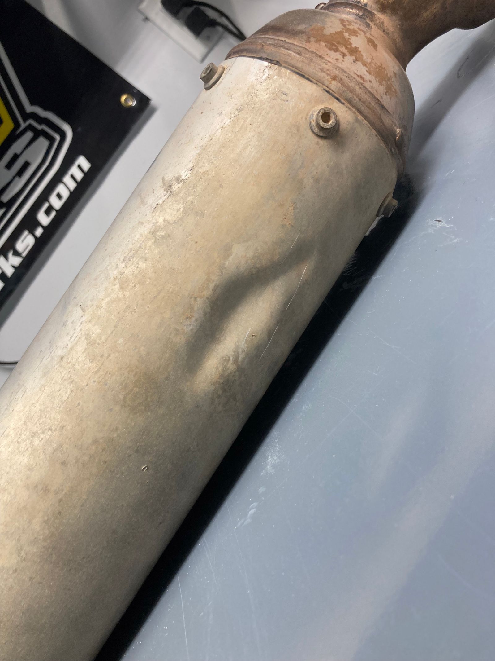 YZ450F Muffler With Pro Moto Billet Spark Arrestor MX Locker