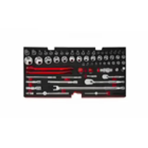 MotoBox | 3-Drawer Portable Tool Box with 103-Piece Metric tool Set | White