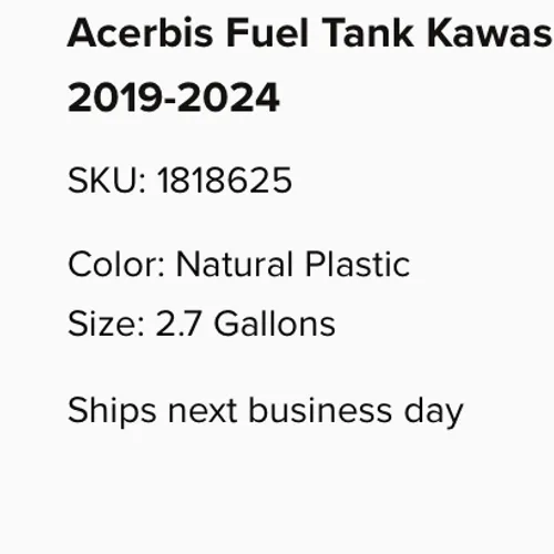 Acerbis Fuel Tank Kawasaki KX250 / KX450 / X / SR 2019-2024