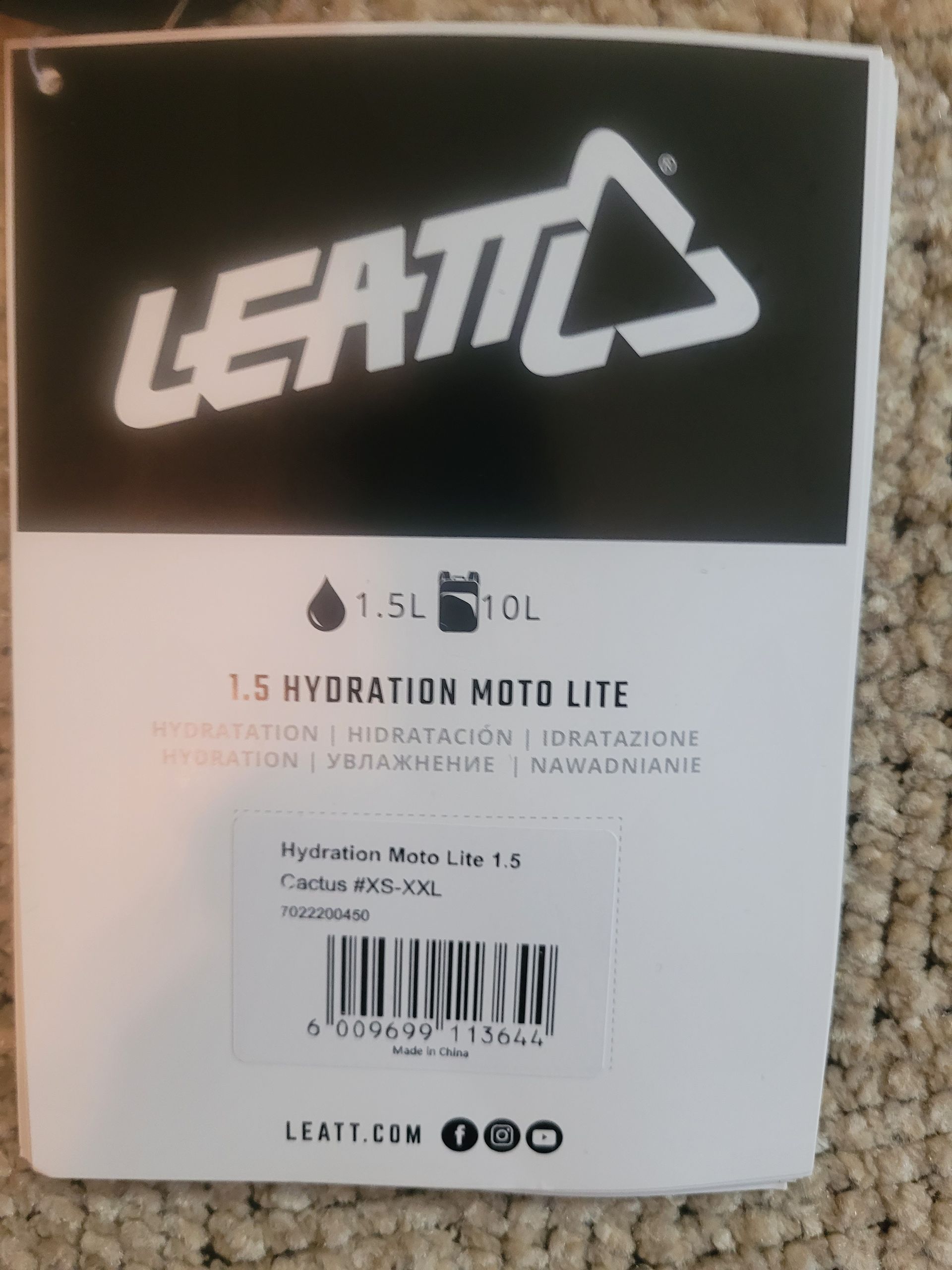 Leatt 1.5 Liter Hydration Pack New 