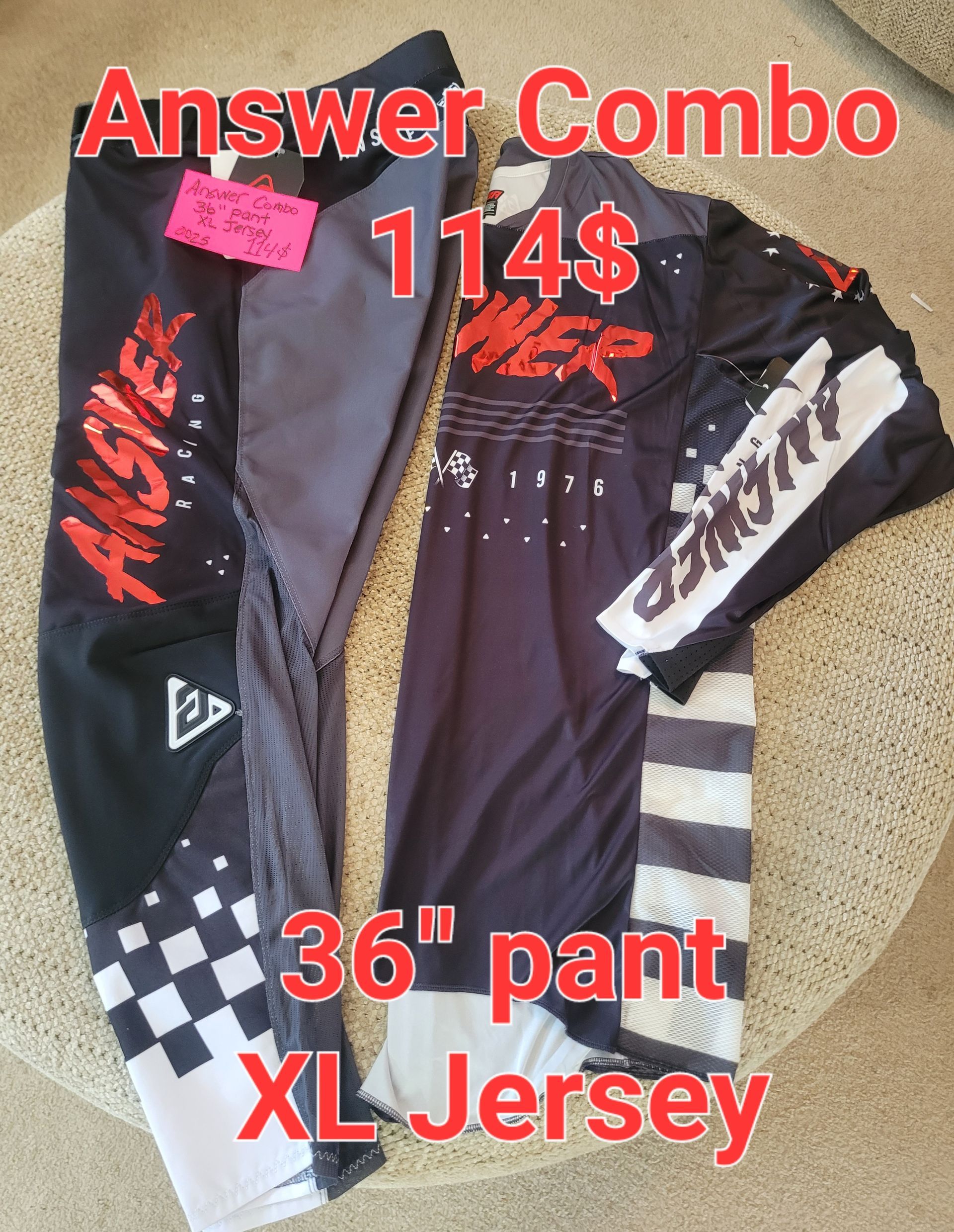 Answer Combo Pant 36" & X-large Jersey