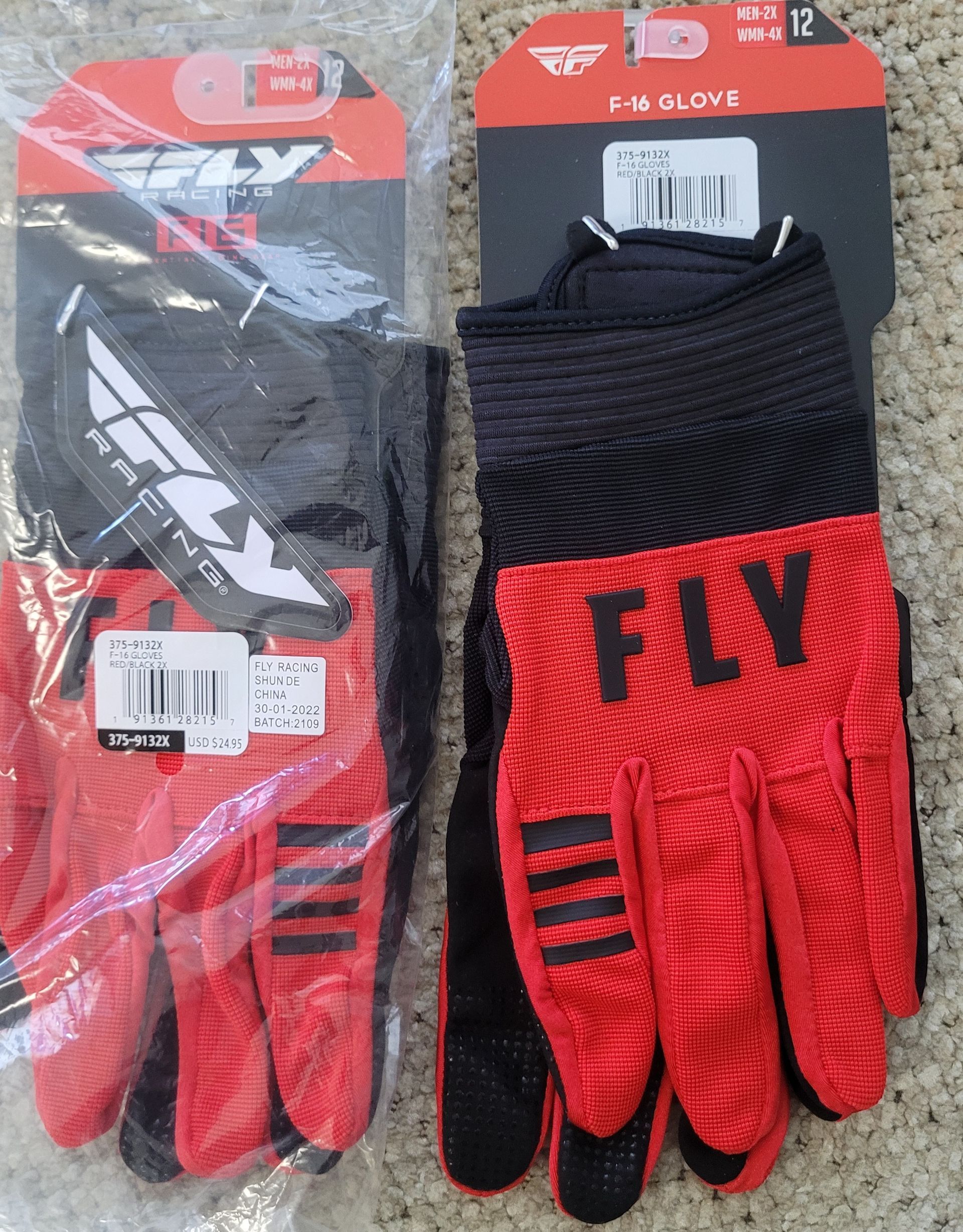 2 Pair Fly Racing Mx Gloves 2xl Size 12 