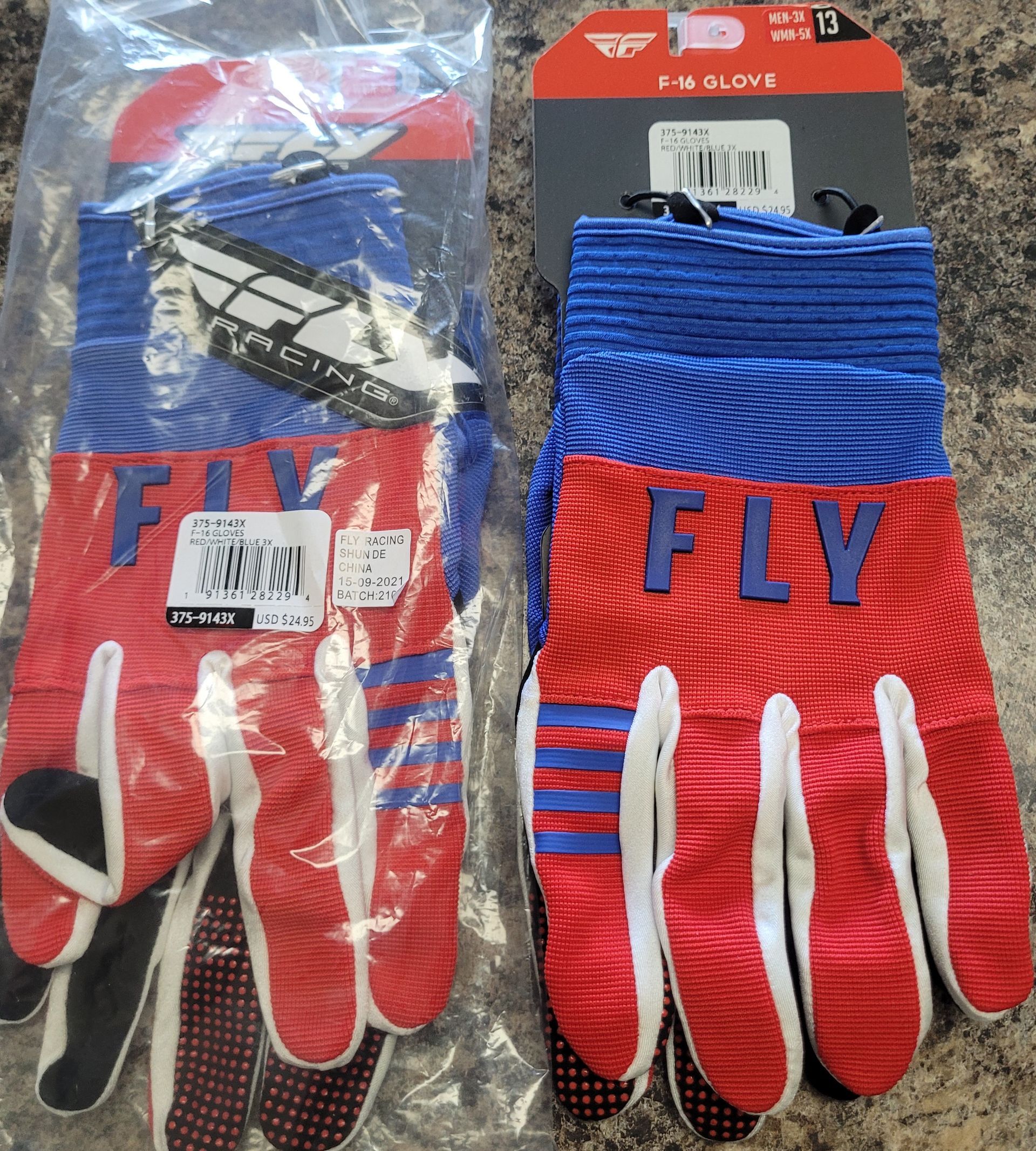 2 Pair Fly F16 Mx Glove Men's 3xl Size 13