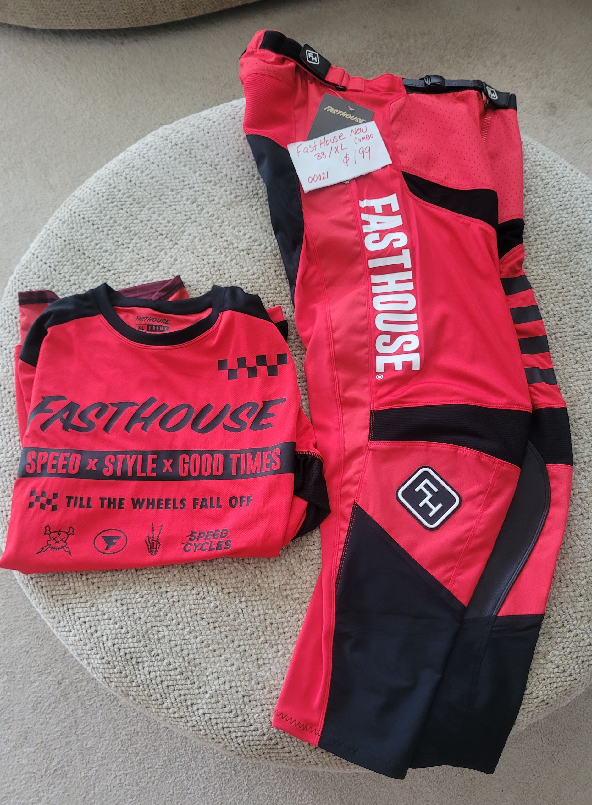 Fasthouse Mx Rudng Gear Combo.  Pant 38 And Jersey XL