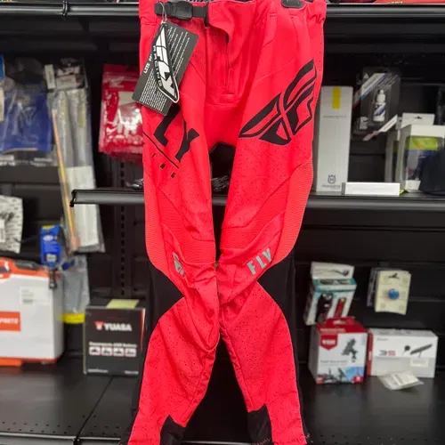 FLY RACING LITE HYDROGEN PANTS CORAL/BLACK/BLUE SZ 28