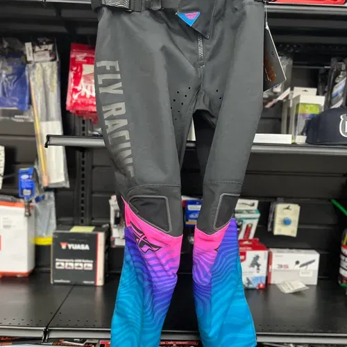 FLY RACING KINETIC S.E. PANTS BLACK/PINK/BLUE SZ 34