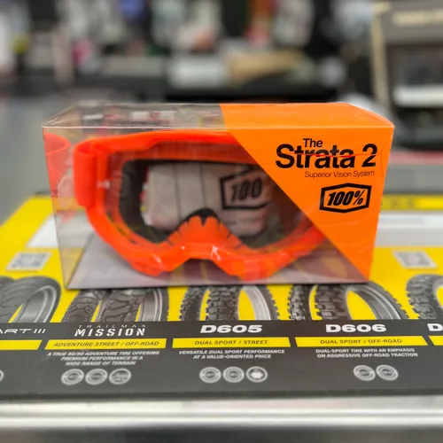 100% Strata 2 Goggles - Orange - Clear