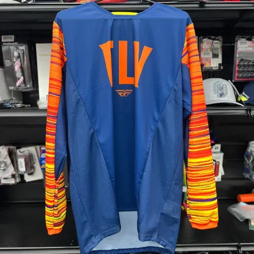 FLY RACING KINETIC WAVE JERSEY NAVY/ORANGE XL