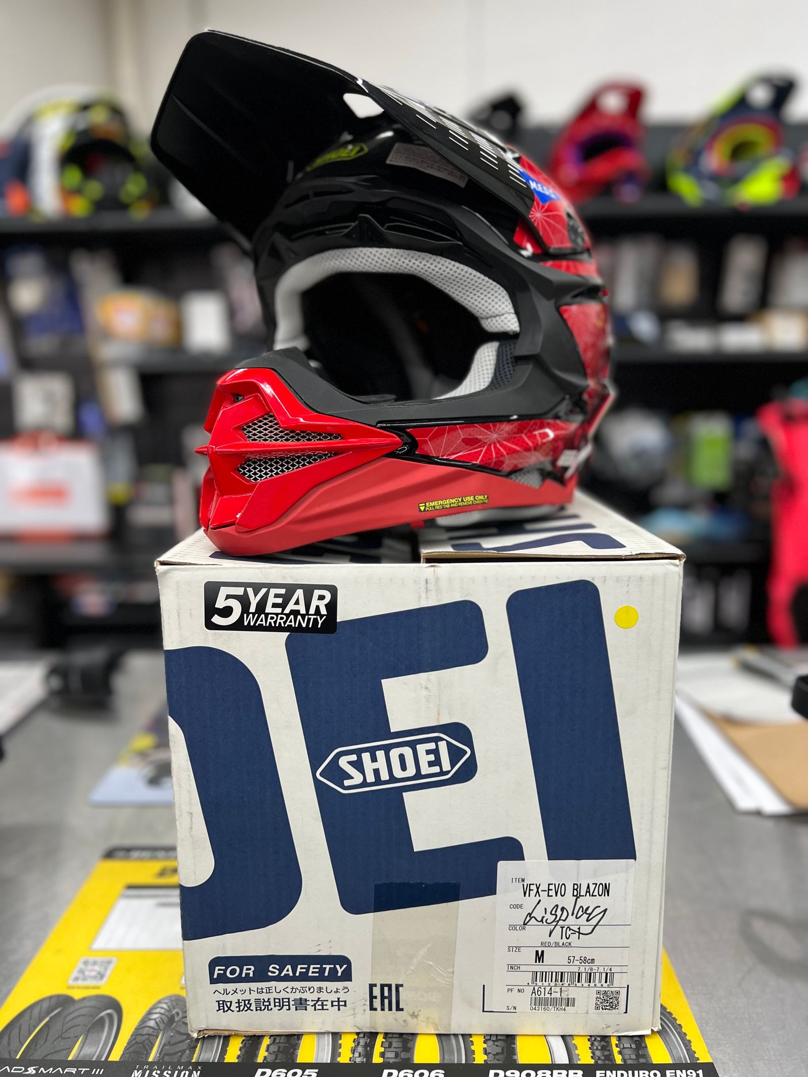 Shoei vfx evo blazon 2025