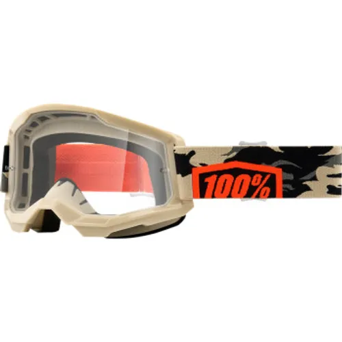 100% Strata 2 Goggles - Kombat - Clear