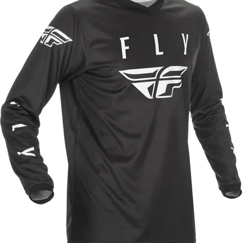 Fly Racing Youth Universal Jersey (Black/White YXL)