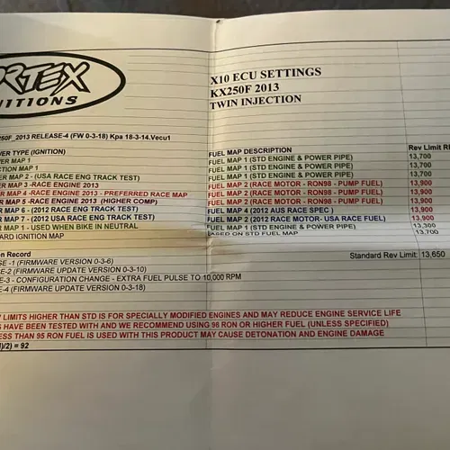 Vortex x10 ecu 2015