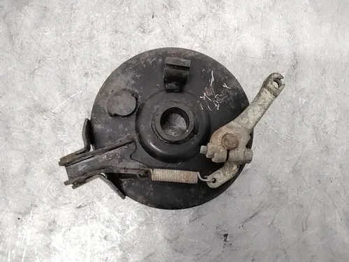 2001 POLARIS SCRAMBLER 90 OEM LEFT FRONT BRAKE DRUM PLATE ASSEMBLY