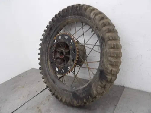 1986 86 YZ125 YZ 125 Rear Wheel Hub Rim Spokes Spindle Carrier Center Sprocket