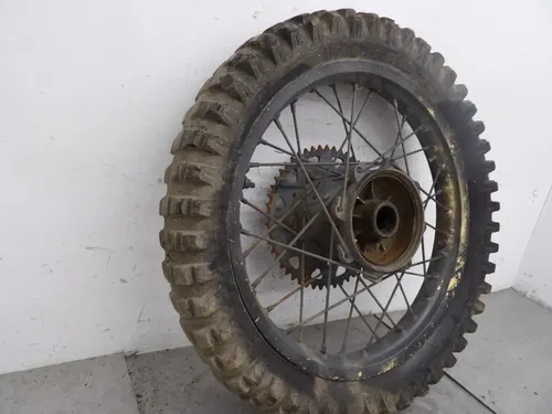 1986 86 YZ125 YZ 125 Rear Wheel Hub Rim Spokes Spindle Carrier Center Sprocket