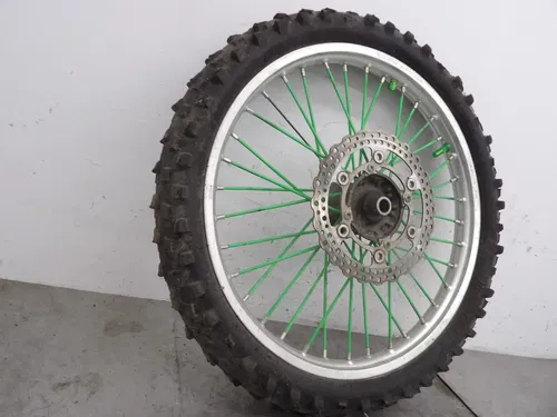2008 06-08 Kawasaki Kx250f Kx450f Front Wheel Tire Rim Hub Brake Rotor 21x1.60