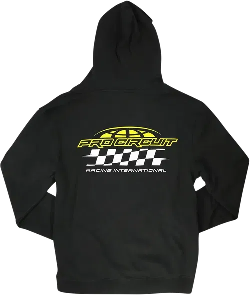 PRO CIRCUIT 6511920-030 Racer Zip Hoodie - Black - Large