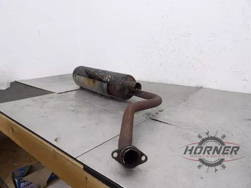 2003 KAWASAKI PRAIRIE 650 KVF650B OEM EXHAUST PIPE MUFFLER SLIP ON CAN SILENCER