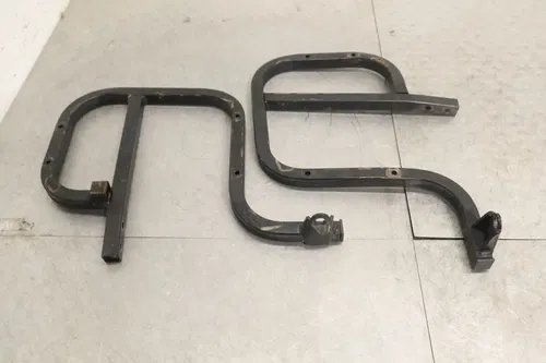 2009 CAN-AM DS70 OEM LEFT RIGHT FOOTWELL SUPPORT BRACKETS MOUNTS V50099DGF060BK