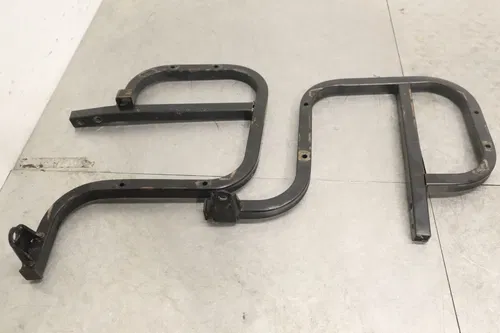 2009 CAN-AM DS70 OEM LEFT RIGHT FOOTWELL SUPPORT BRACKETS MOUNTS V50099DGF060BK