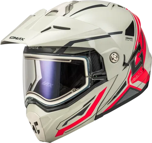 GMAX M10742353 MD-74S SPECTRE SNOW HELMET W/ ELECTRIC SHIELD WHITE/RED XS