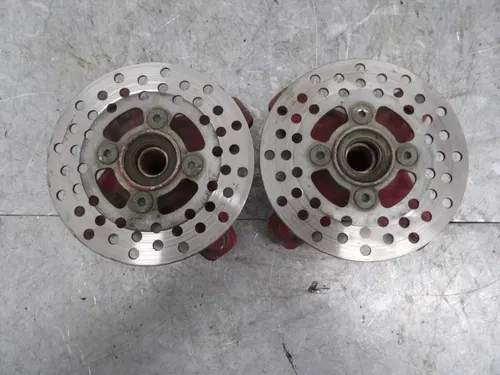 2001-2005 YAMAHA RAPTOR 660 R OEM FRONT WHEEL RIGHT LEFT HUBS HUB SET BLACK