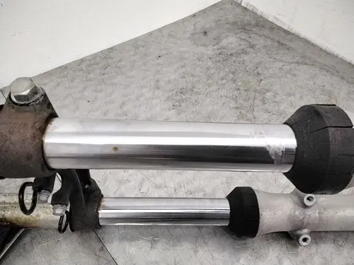 1978 KAWASAKI KZ400C OEM FRONT FORKS SHOCK SUSPENSION SET PAIR W TREE UPPER
