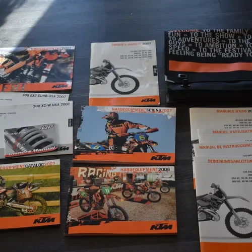 NOS KTM XC-W 300 2007 Factory Owner's Manuals, Literature, Catalogs & OEM Bag
