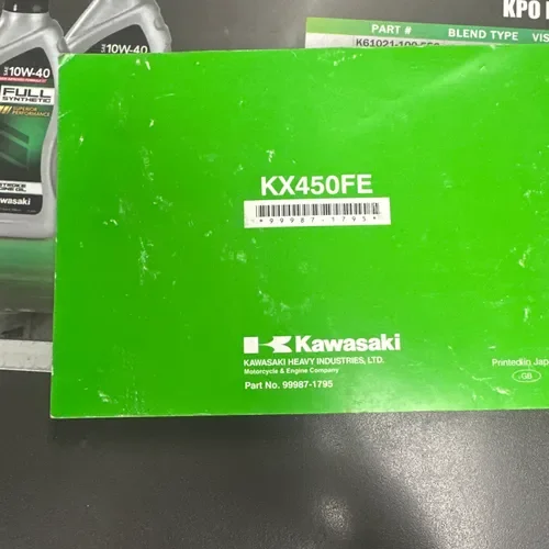 2014 Kawasaki KX450 Owners Manual 