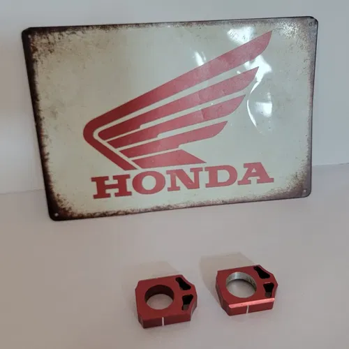 2009-2010 Honda CRF 250R CRF 450R Rear Axle Blocks Works Connection Elite Red
