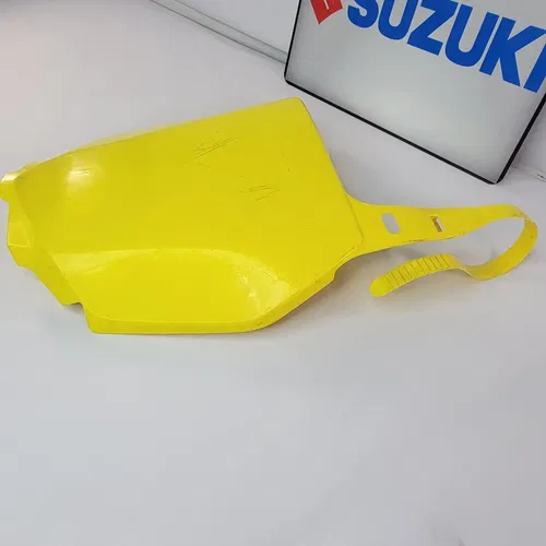 2001 Suzuki RM 250 Front Number Plate Yellow No Breaks Front Plate Suzuki OEM