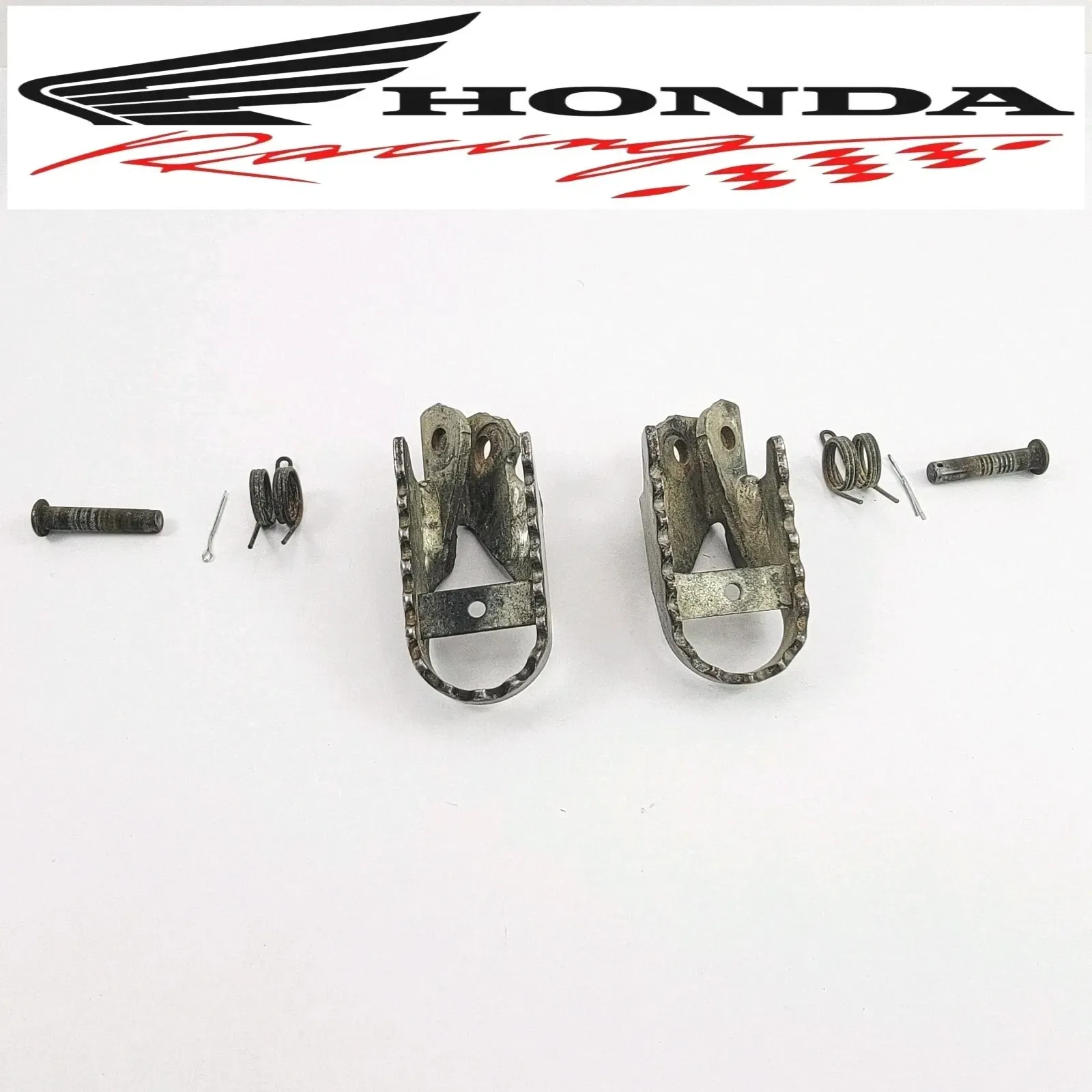 2007 03-17 Honda CRF150F CRF 150F OEM Footpegs Foot Pegs Foot Rest Pins Springs