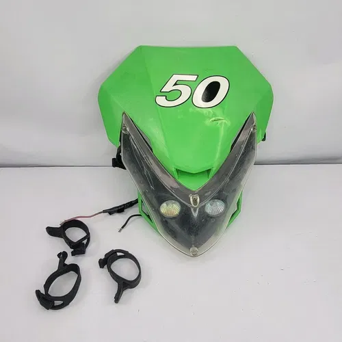 2008 Kawasaki Klx140 Headlight With Fron Fairing Acerbis Led Light Assembly