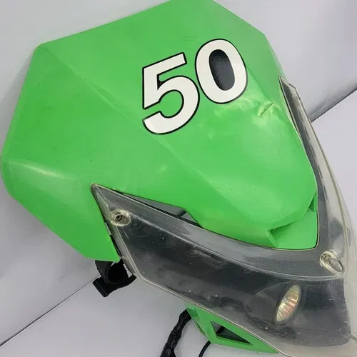 2008 Kawasaki Klx140 Headlight With Fron Fairing Acerbis Led Light Assembly