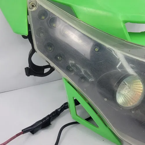 2008 Kawasaki Klx140 Headlight With Fron Fairing Acerbis Led Light Assembly