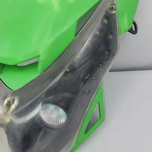 2008 Kawasaki Klx140 Headlight With Fron Fairing Acerbis Led Light Assembly
