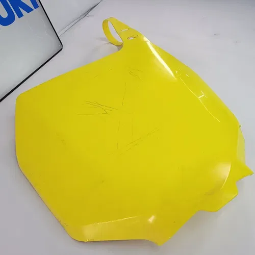 2001 Suzuki RM 250 Front Number Plate Yellow No Breaks Front Plate Suzuki OEM