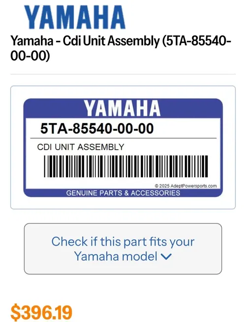2003 YAMAHA YZ450F ECU CDI Computer Controller Unit Black Box ECM CDI Harness