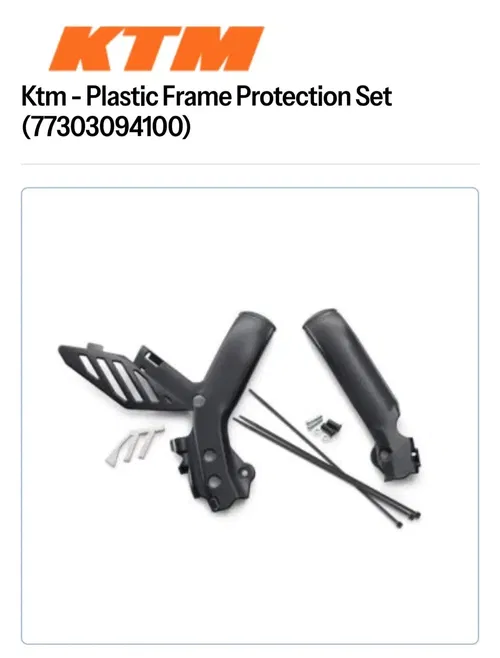 2009 2007-2013 KTM 150 SX Frame Guard Set Orange Guards Frame Protectors OEM
